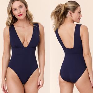 NEW Andie The Mykonos One Piece Swimsuit Navy XLT
